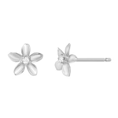 plumeria tropical flower stud earrings