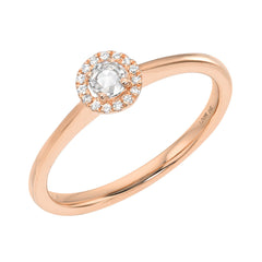 round rose cut halo ring