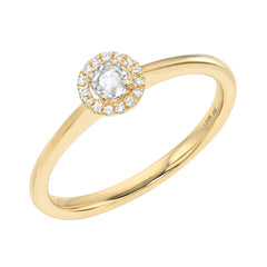 round rose cut halo ring