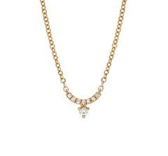 eclipse petite diamond bar necklace