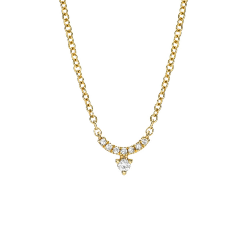 eclipse petite diamond bar necklace