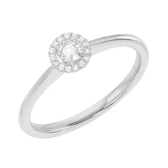 round rose cut halo ring