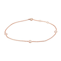 diamond bezel station bracelet