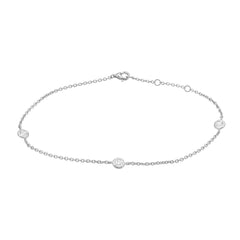 diamond bezel station bracelet