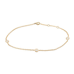 diamond bezel station bracelet