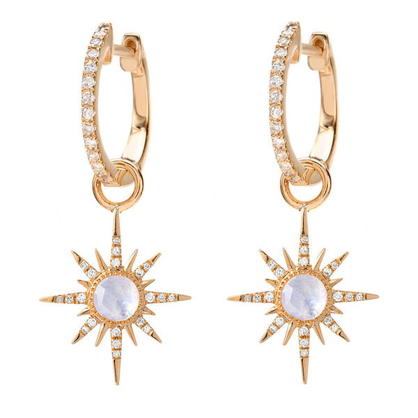 関税込★VINTAGE HOLLYWOOD★Color Hoop Charm Drop Earrin.g★ JWL34HE - Classic Hoop Earrings – Los Angeles Apparel