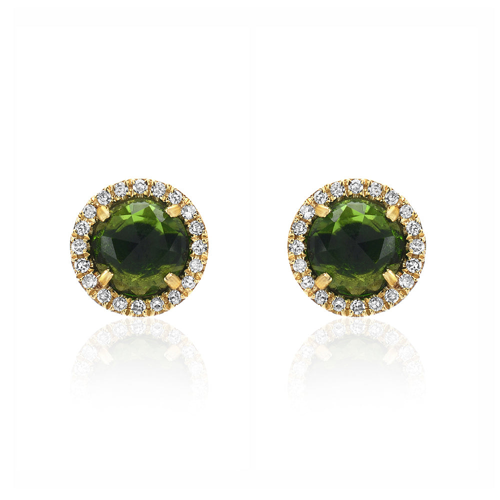 chrome diopside rosie post earrings