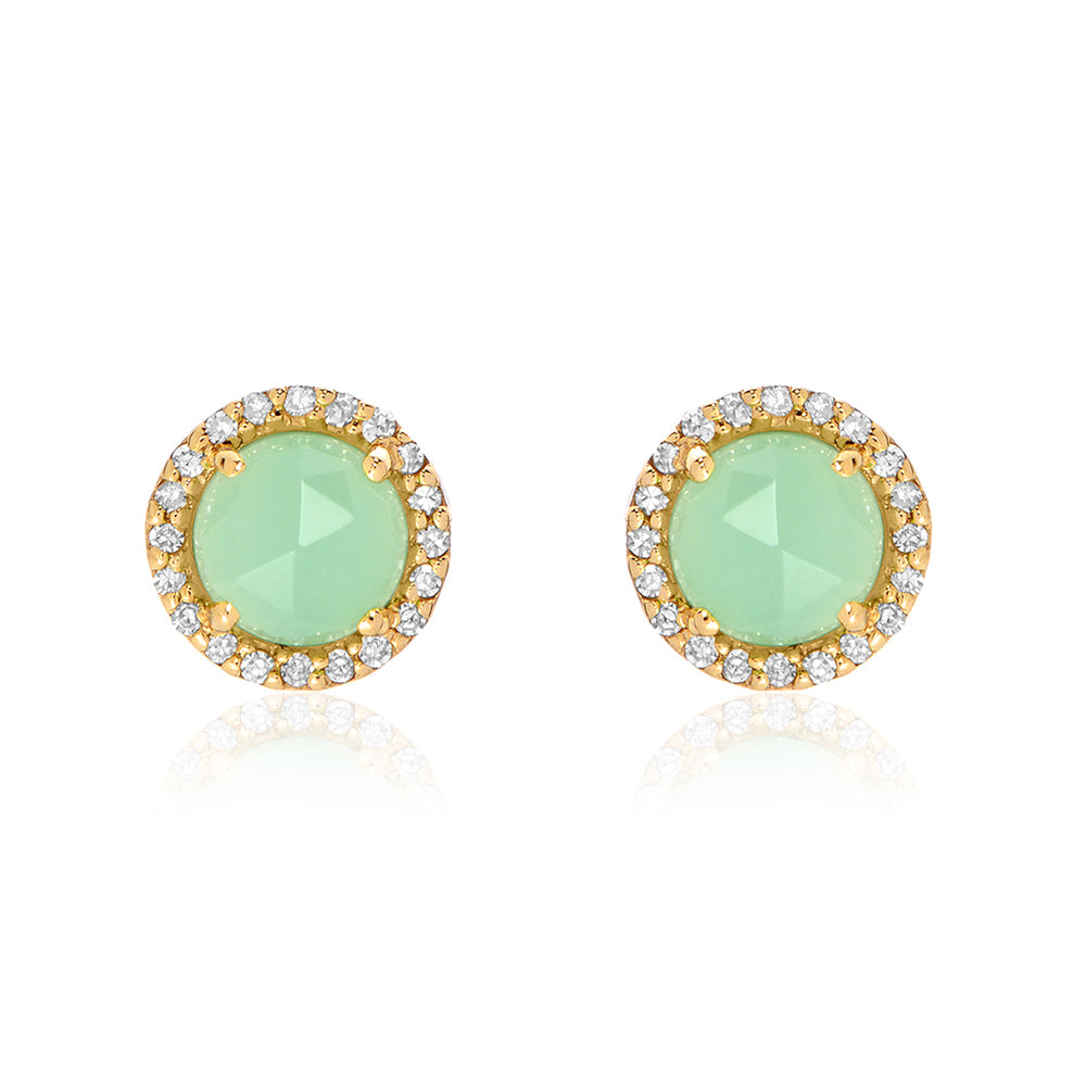 chrysoprase rosie post earrings
