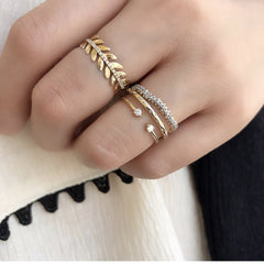 wreath band and delicate stack