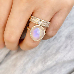 rainbow moonstone ring