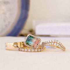 multi-toned tourmaline ring