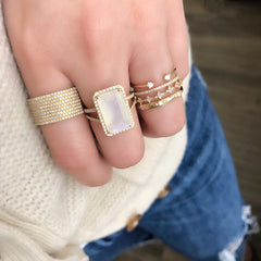 gorgeous stacks with statement rings