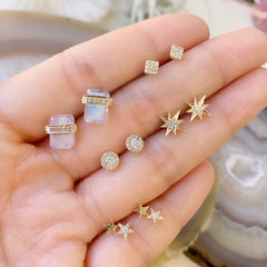 double star post earrings with diamonds with other liven earrings