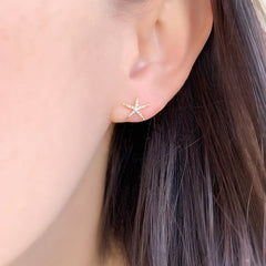 small starfish post earrings