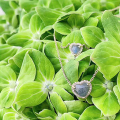 labradorite heart necklaces