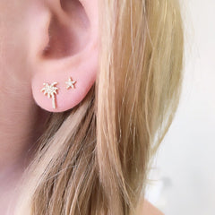 petite star post stud earrings