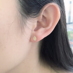pear pave earring