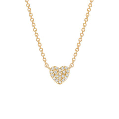 Small Heart Pave Necklace