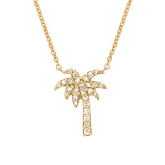 desert icon palm tree gold and diamond necklace