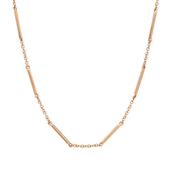 unity chain consisting of alternating lengths of delicate chain and hand pulled gold wires