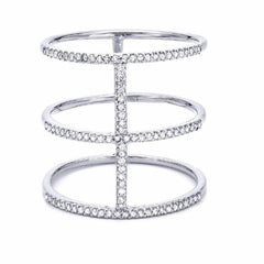 royal ring with diamonds in white gold