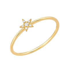 mini diamond star stackable wire band ring