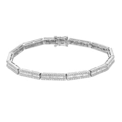 heirloom tennis bracelet with baguette diamonds