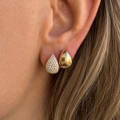 Tapered Huggies with Pave Diamonds