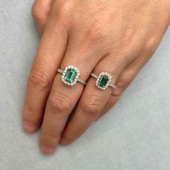 One of a Kind Emerald Ring in Yellow 14k Gold