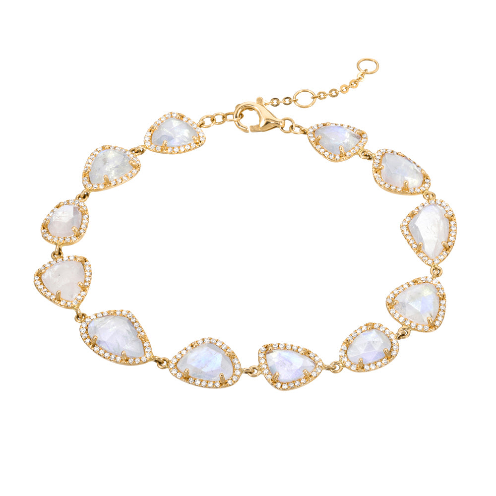 Organic Rainbow Moonstone Tennis bracelet