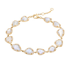 Organic Rainbow Moonstone Tennis bracelet