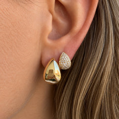 Tapered Huggies with Pave Diamonds
