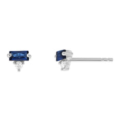 sapphire and diamond studs