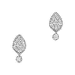 small spade earrings in 14k gold and diamonds