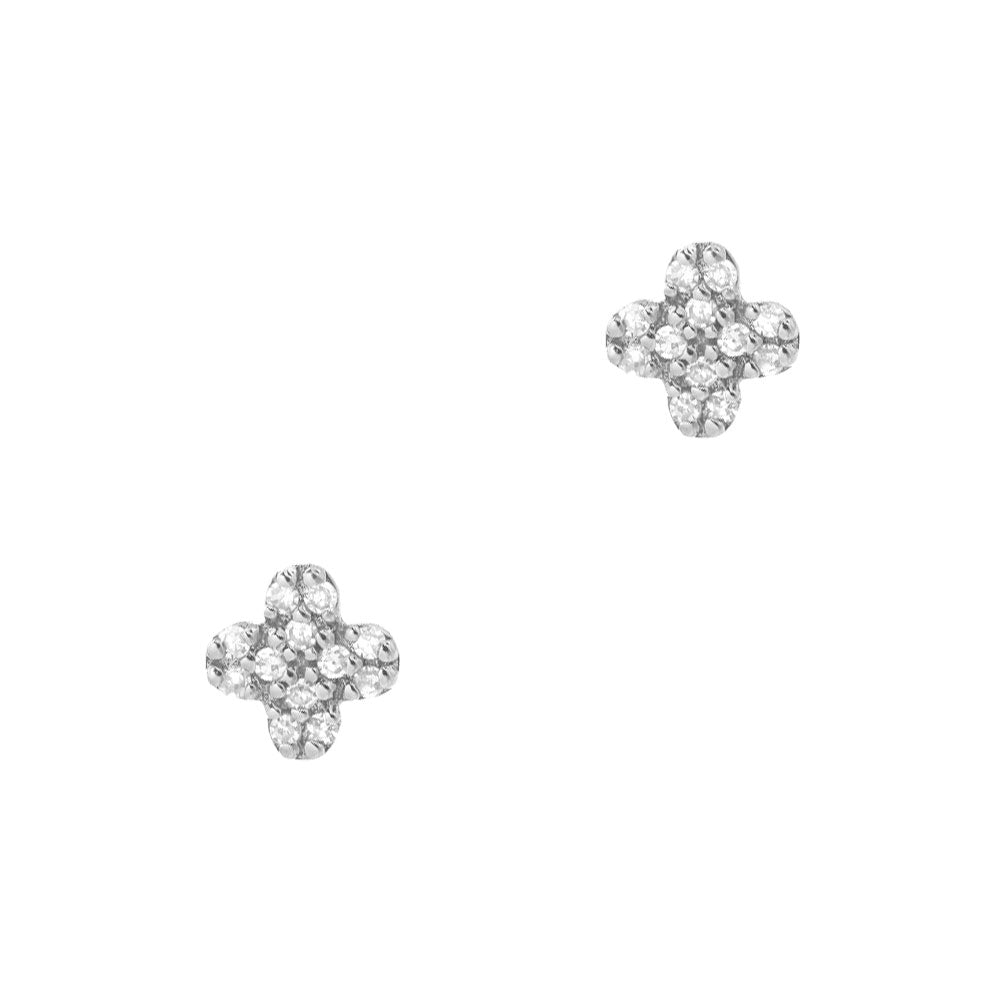 Petite Clover Earrings | Mini Four Leaf Clover Studs | Liven Jewelry ...