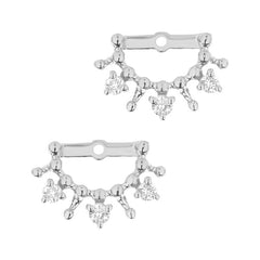 tiara ear jackets in whitegold