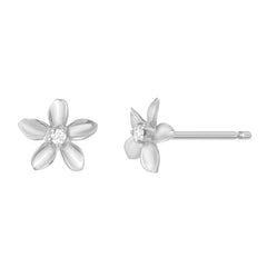 plumeria tropical flower stud earrings