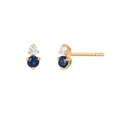 souli mini sapphire and diamond earrings in 14k gold