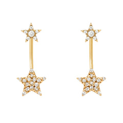 double star jacket earrings