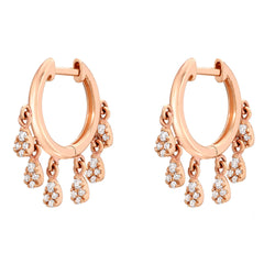 Teardrop Cascade Huggie Earrings