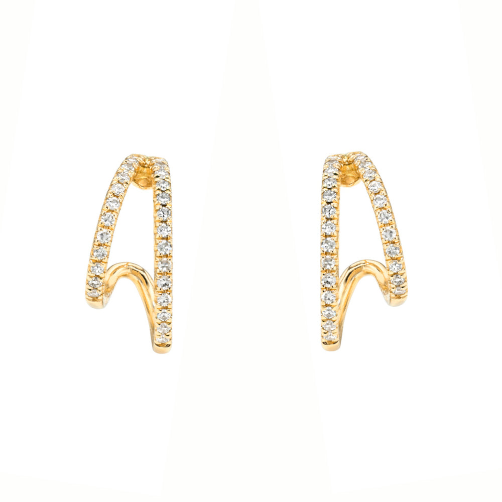 Mini Split Hoop Post Earrings