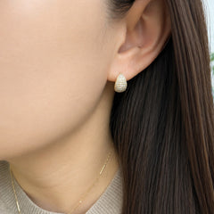 Tapered Huggies with Pave Diamonds