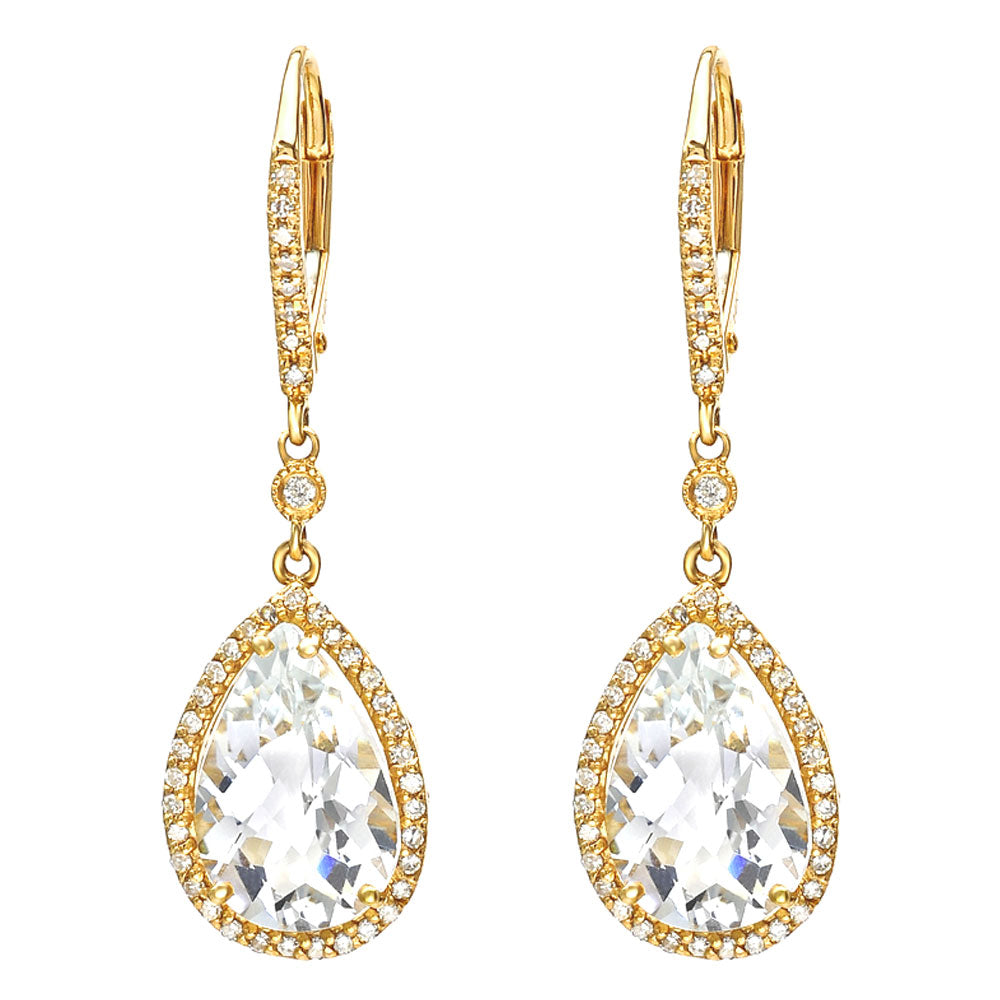 Champagne Crystal Teardrop Gold Earrings | Bridal Bridesmaid Jewelry -  Glitz And Love