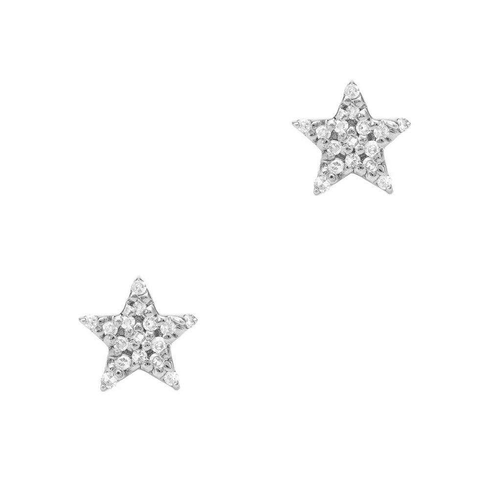 Star Pave Post Earrings | Starry Diamond Studs | Liven Fine Jewelry ...