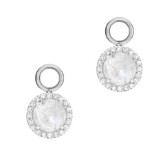 rainbow moonstone rosie earring charms