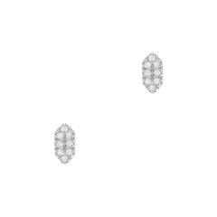 capsule post earrings in yellow gold