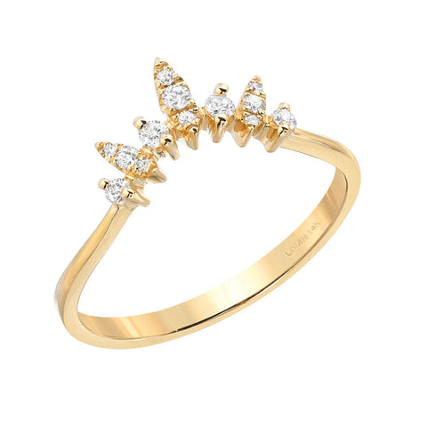 Marquise and Round Curve Band