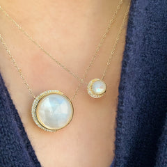 moon phase large size necklace