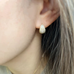 Tapered Huggies with Pave Diamonds
