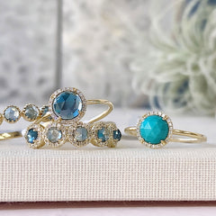 a selection of rings in summery hues